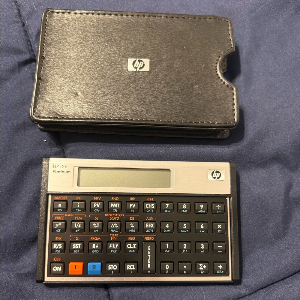 HP 12C Platinum Calculator with Case